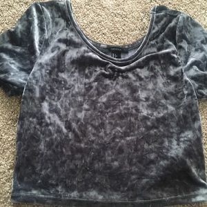 Suede crop top